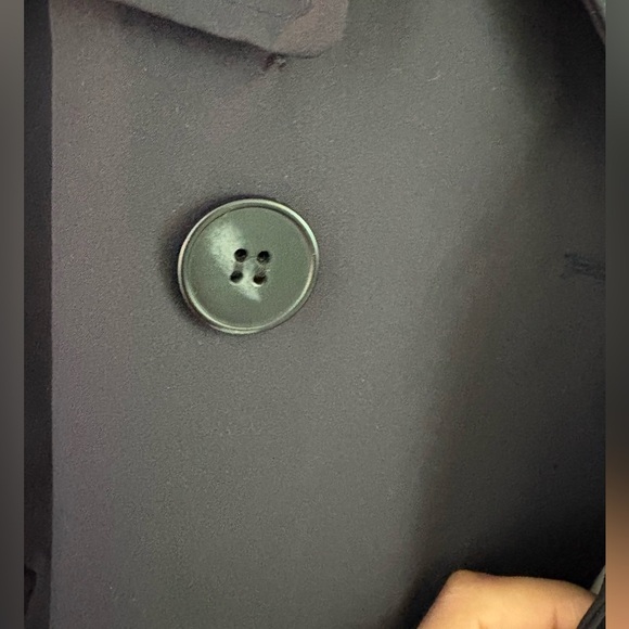 Zara Navy Blue Belted Midi Trench Coat Size Small – Brand New - Picture 7 of 13